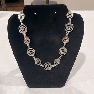 COPY - Silver tone spiral necklace